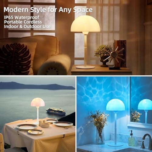 PIRTSDEL 2 Pack Waterproof Shower Lamp, Spa-Like Cordless Shower Light, 18-Colour LED Ocean Wave Projector Lights, Rechargeable Shower Light with Remote and Touch Control for Bathroom, Bathtub view 5