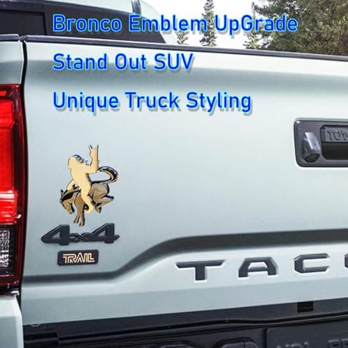 Add-A-Squatch to Your Bronco, 3x4 inch Emblem Overlay, Black and Silver Design, 3M Adhesive Decal for 2021-2025 Models (Bronze, Rock On) view 4