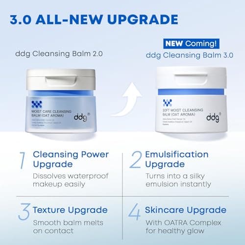 ddg Soft Moist Cleansing Balm-Makeup Remover Balm for Sensitive Skin,Eye Makeup Remover & Facial Cleanser for Waterproof Makeup Removal,Oil Based Balm,Nourishing & Hydrating,3.38 fl oz/100ml view 3