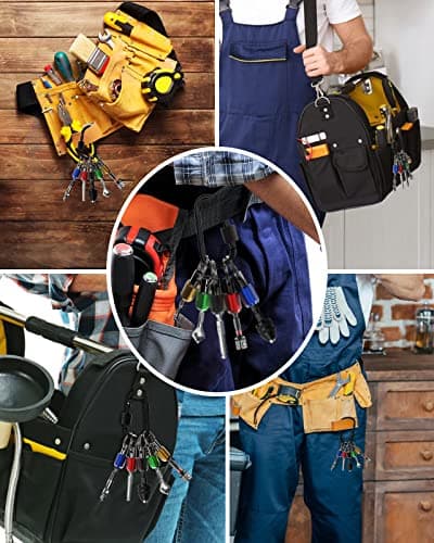 Tool Gifts, Upgrade, Steel Material, Katerk 5PCS 1/4 Inch Hex Shank Screwdriver Bits Holder Extension Bar Screw Adapter Drill Handy Heavyduty Keychain Bit Holder for Electric Screwdrivers, 5 Colors view 6