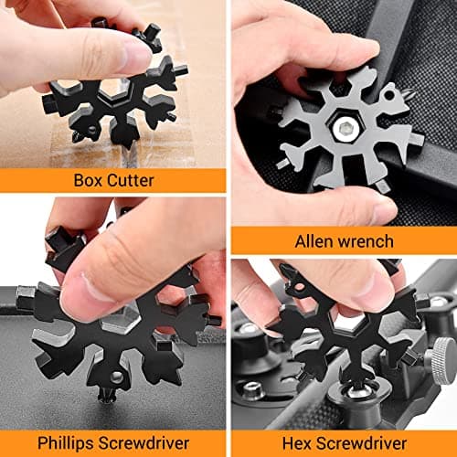WEARXI Stocking Stuffers for Men, Gifts for Men 18 in 1 Snowflake Multitool view 6