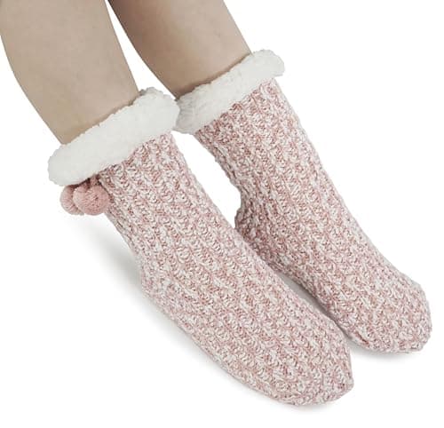BenSorts Women Non Slip Winter Thick Slipper Socks with Grippers Warm Fuzzy Socks Christmas Gifts view 6