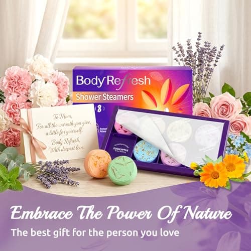 Shower Steamers Aromatherapy - 8 Pack Shower Bombs with Essential Oils, Mothers Day Gifts for Mom Wife, Birthday Gifts for Women Self Care Relaxation Home SPA Stress Relief Teacher Appreciation Gift view 3