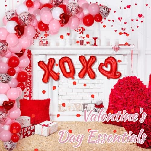 320pcs Pink Red Balloon Arch Kit, Glazeal 120pcs Balloons Garland Arch Kit with 200pcs Petals and Tools for Women Girls Mother's Wedding Engagement Anniversary Party Decoration Supplies view 2