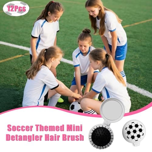 Fiestivo Soccer Party Favors for girls, Soccer Goodie Bags with LED Finger Lights, Mini Brush, Silicone Bracelets Stickers Gift Bags for Soccer Themed Birthday Party Favors Supplies 98 Pcs view 4