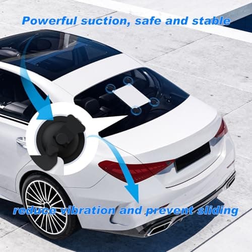 CubCore Starlink Mini Suction Cup Mount for Car Heavy Duty Holder Vibration-Proof Design for Road Trips Compatible for Travel Internet Connectivity for Sunroof/Front/Rear Window/Roof view 3