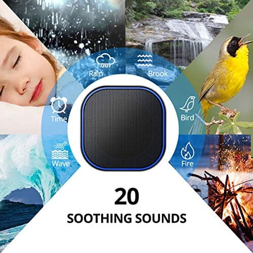 Magicteam Sound White Noise Machine with 20 Non Looping Natural Soothing Sounds and Memory Function 32 Levels of Volume Powered by AC or USB and Sleep Sound Timer Therapy for Baby Kids Adults view 2