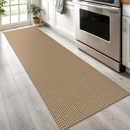 KOZYFLY Boho Runners for Hallways 2x6 ft Washable Kitchen Runner Non Slip Rubber Backed Hall Runners Cotton Entryway Runner Rugs Floor Carpet for Indoor Backdoor Bedroom Kitchen, Tan/Orange/Brown view 2