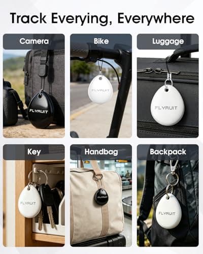 Air Tracker Tags-4 Pack, iOS Only, Apple Find My Certified, Luggage Tracker view 5