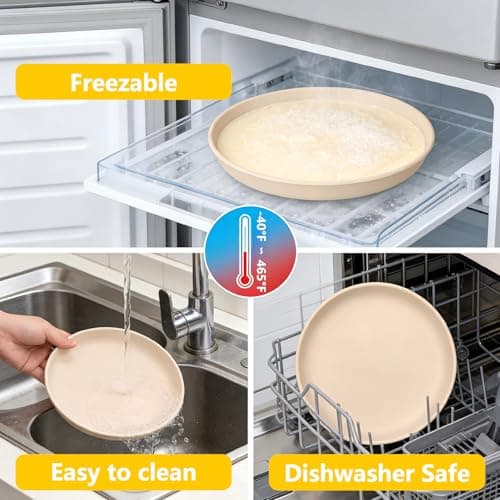Onyucean Non-Slip Cat & Dog Food Bowl, Shallow Wide Pet Plate for Puppy Kitten, Unbreakable Silicone Feeding Bowls for Cat Dog & Pets, Heavy Duty, Dishwasher Safe, Mess-Free view 6