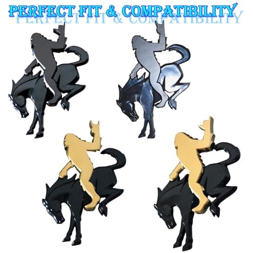 Add-A-Squatch to Your Bronco, 3x4 inch Emblem Overlay, Black and Silver Design, 3M Adhesive Decal for 2021-2025 Models (Bronze, Rock On) view 6