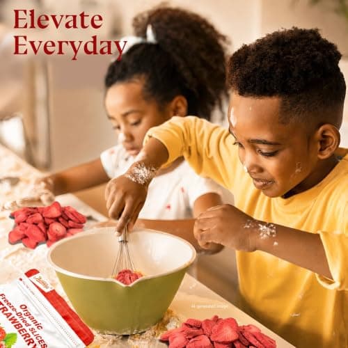 Organic Freeze Dried Strawberries Slices Dehydrated Fruit & Dry Berries Crispy Dried Strawberry Fruits, for Breakfast Cereal Dessert Salad Yogurt Baking Decoration Non GMO Gluten Free Vegan 9 oz view 4