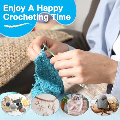 4.0mm Crochet Hooks,Ergonomic Crochet Hook with Floral Resin Grips,Stylish and Unique,Crocheting kit for Beginners, Arthritic Hands and Professional view 6