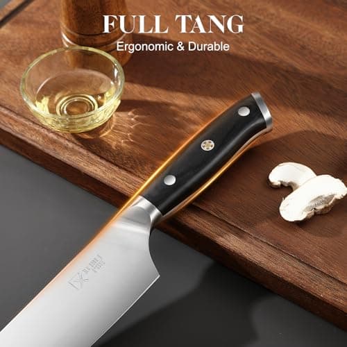 XCHIEF PRO Chef Knife Set, Meat Boning Carving Cleaver Butcher Knife, High Carbon Steel Japan Nakiri Santoku Knife Set with Accessories for Kitchen, BBQ Camping Knives Set with Bag view 5