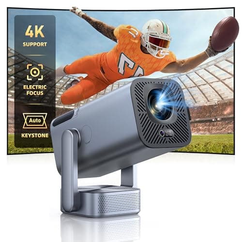 Mini-Projector with WiFi and Bluetooth, 【600ANSI/Electric Focus】 Native 1080P 4K Portable-Outdoor-Movie-Projector, 270°Adjustable Stand/Auto Keystone, TOPTRO Smart-Proyector for Phone/TV Stick — image 1