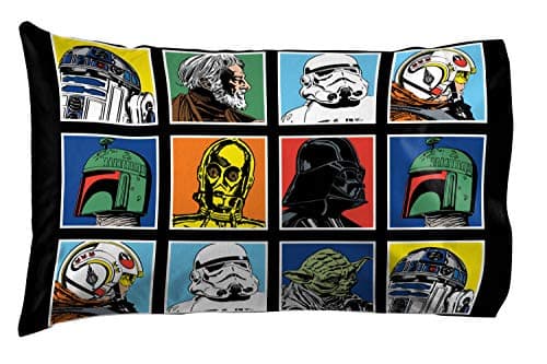 Jay Franco Kids Sheet Set with Fitted, Flat Sheets & Pillow Cover - Ultra-Soft Bedding with Pillowcase for Room Decor, Multi - Star Wars, 4 Piece Queen view 3