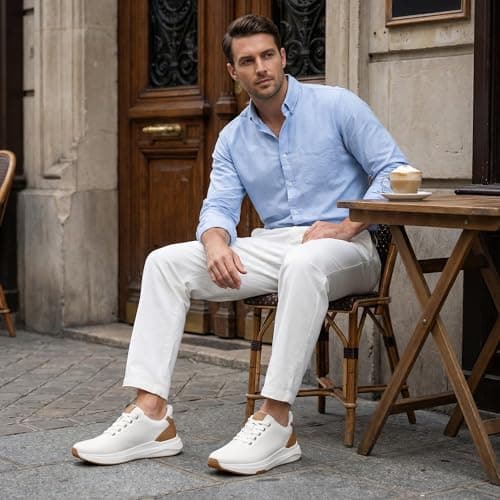 Coostar Mens Dress Sneakers Business Casual Shoes with Arch Support Orthopedic Oxfords Shoe Zapatos Casuales para Hombre view 2