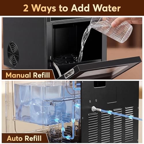 2" Clear Ice Ball Maker Machine, Countertop Sphere Ice Maker with Self-Cleaning – 4 Pcs in 40 Mins (144 Pcs/Day), Auto/Manual Water Fill, Crystal Clear Large Round Ice for Whiskey, Cocktail, Home Bar view 4