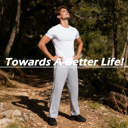 SACUIMAN 3 Pack Mens Athletic Sweatpants with Zipper Pockets,Workout Gym Running Jogging Training Pants for Men view 2