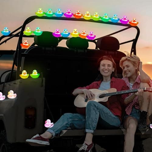 Light Up Rubber Duck Plug, 16 Colors Changing LED Interior Car Light for Jeep Dashboard Universal Fit for Most Vehicles (Excluding Rubber Duck) (12) view 2
