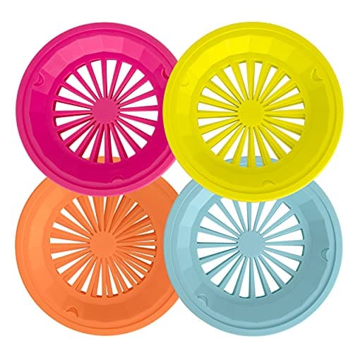 Besti Reusable Plastic Paper Plate Holders 10 Inch, 20 Piece Round Plastic Paper Plate Holder Set with Snap-In Grooves, Dishwasher Safe, 4 Assorted Colors view 6