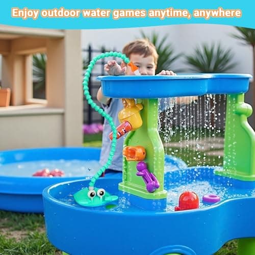 Water Table Pump, 5400mAh Rechargeable Crab Water Pump for Water Table with 3 Modes Sprinkler, 8 Hours Non-Stop Fun Summer Outdoor Water Toys Outside Water Play Table Accessories for Kids Toddlers view 7