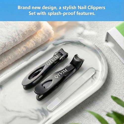 Toenail Clippers for Thick Nails for Men Seniors|3 Pack Ergonomic Long Handle Angled Head Toe Nail Clippers with Catcher|Premium Steel Wide Opening Fingernail Clipper-Heavy Duty Nail Clipper for women view 2
