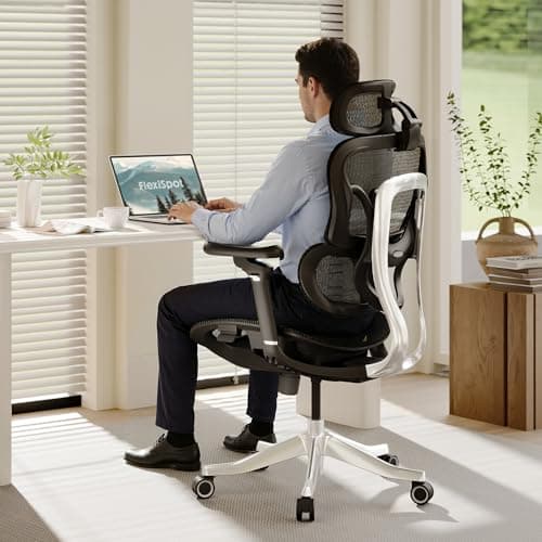 FLEXISPOT Ergoe-NEX Max Ergonomic Office Chair Black - Aluminum Alloy Frame & Base, 661 lb Capacity, 5D Armrests, 4D Adaptive Lumbar & 4D Headrest 1 view 2