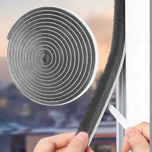 WEZKYLCG 40FT Weather Stripping Door Seal, Self-Adhesive Window Insulation for Winter, Door Frame Gap Filler Sealing Strip, Soundproofing, Dustproof (Gray, 0.35'' Wide X 0.35'' Thick) — image 1