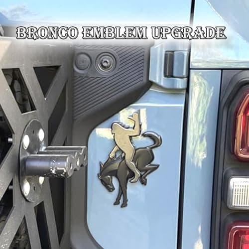 Add-A-Sasquatch Emblem for Bronco, 3x4 Inch, Off-Road Decal with 3M Adhesive, Custom Vehicle Accessory (Black Metallic2) view 5