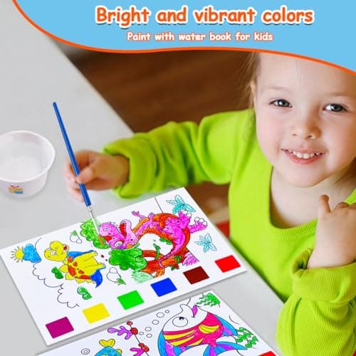JUNQIU 4Pack Paint with Water Books for Kids, Watercolor Painting Coloring Books for Toddlers, Magic Paint Set, Arts and Crafts for Girls Gifts, Stocking Stuffers For Kids view 3