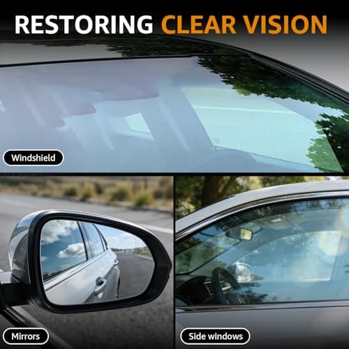 Glass Emulsion Cleaner, Handheld Windshield Brush with 100 mL Windshield Oil Film Remover, Cleans Oil, Grime & Fog, Glass Emulsion & Glass Oil Film Remover (1 pack) view 4