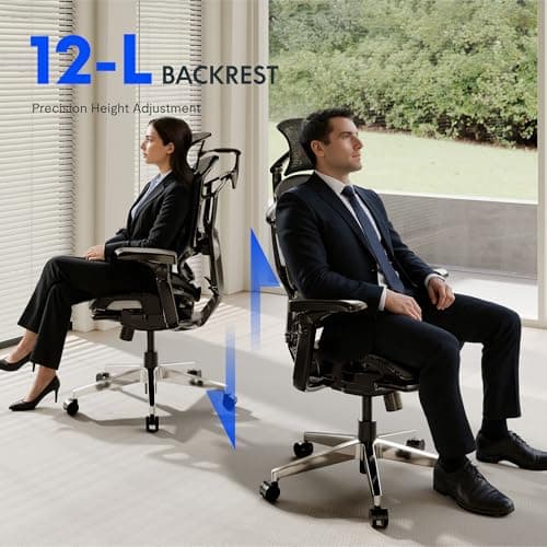 FLEXISPOT Ergoe-NEX PRO Ergonomic Office Chair Black – AeroWeave 5.0 Mesh Seat, 5D Lumbar, 7D Armrests, 4D Headrest, 551LBS Capacity – Office, Gaming, Home view 5