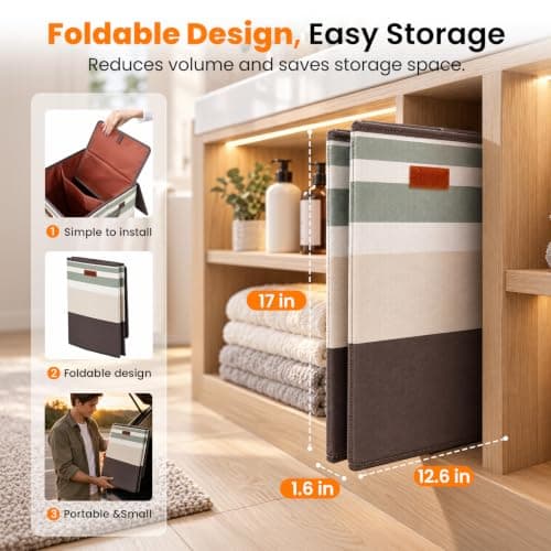 40L Foldable Square Towel Warmer Bucket for Bathroom Home Large Capacity view 6
