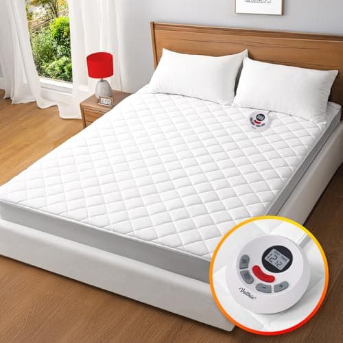 Heated Mattress Pad Twin XL Size,Electric Mattress Pad with Preheat Functions, Bed Warmer with 12 Heat Settings Controller & 1-12 Hours Auto Shut Off, Machine Washable(39"x80",White) view 1
