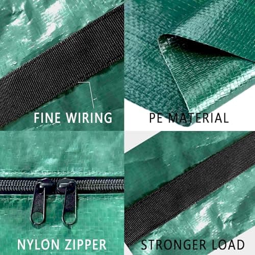 WFK 2 Pack 5FT Christmas Tree Storage Bag Waterproof Xmas Tree Bag Green | 2 Pack waterproof 5FT Christmas tree storage bags with zipper and handles for trees, ornaments and holiday decorations view 4