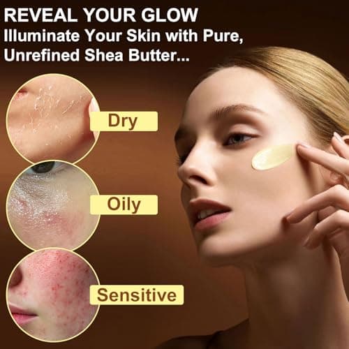 QJCWXIAOX 2Pack Raw & Unrefined Shea Butter for Body, Face & Hair, Pure Shea Butter with vitamins A, E & F, Long-Lasting Hydration for Dry Skin, Hair Care, DIY Lip Balm, Natural Moisturizer view 5