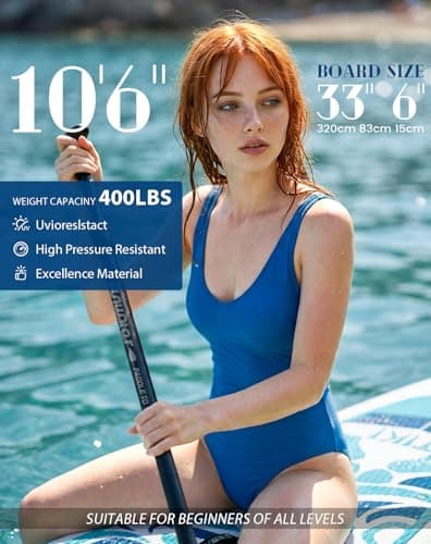 FunWater Inflatable Stand Up Paddle Board with Beginners SUP Accessories view 2