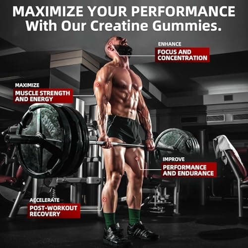 Creatine Gummies NSF Certified for Men & Women, 5000 MG Creatine Monohydrate Gummies for Muscle Growth, Strength & Energy Support - Sugar Free, Vegan, Strawberry Flavor, 135 Count Creatine Gummy view 5