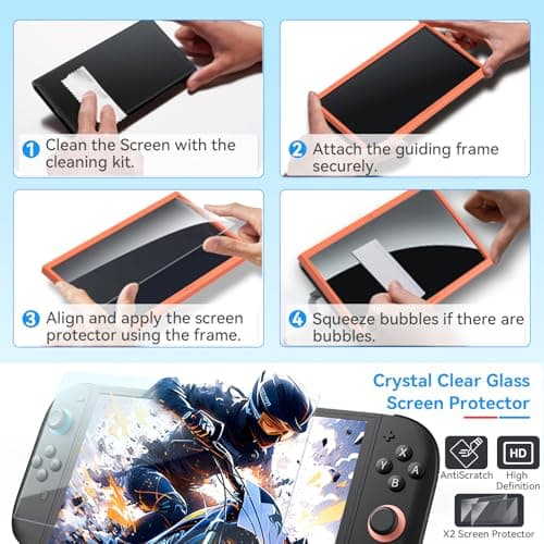 Switch 2 Accessories Bundle for Nintendo Switch 2 2025 Console, 16-in-1 Kit:Carrying Case,Dockable Protective Shell,Grip for Joycon, for Game Boy Advance Games view 4