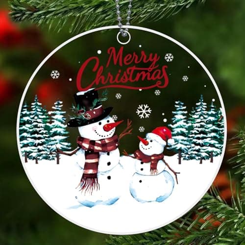 Snowman Christmas Ornaments 2026, Acrylic Snowman Ornament for Christmas Tree, Classic Unique Christmas Ornaments, Decoracion De Navidad, Cute Snowmen Gifts for Women — image 1