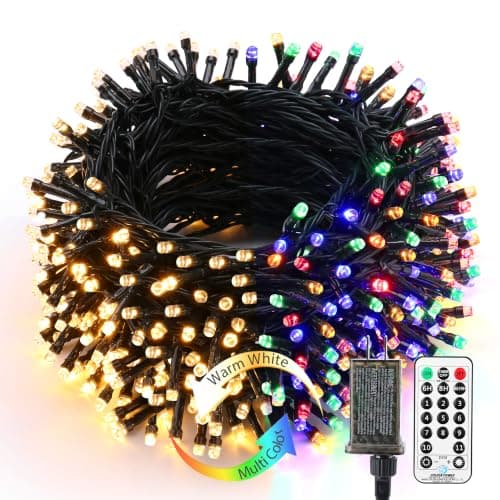 200 LED 65.67 ft Colored & Warm White Color Changing Christmas Lights with Remote — image 1