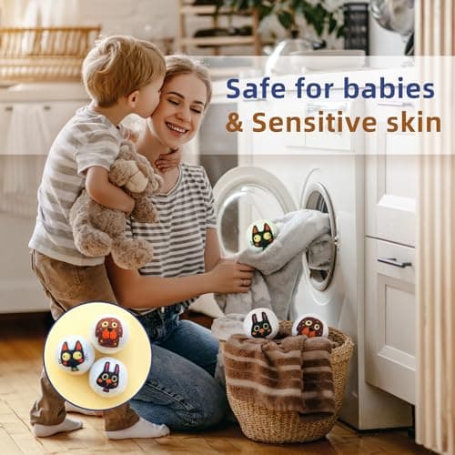 Reusable Wool Dryer Balls, 3.2-inch Handmade Felted Wool Balls (3-Pack), Softens Clothes, Naturally Reduces Drying Time and Static Electricity view 6