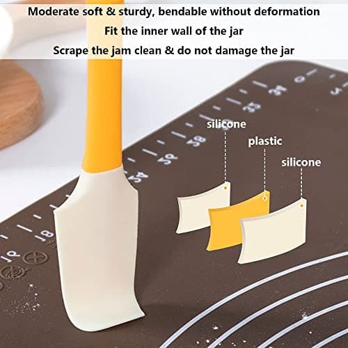 Silicone Jam Spreader Spatula with Can Opener End, Multi Purpose Spreaders for Jar, Peanut Butter Jelly Spreader, Chocolate Spreader Mixing Scraper, Spread with Clean Hands By Simple Spreading view 4