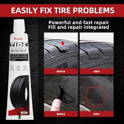 Tire Repair Glue, 50ML 2 Pack Professional Black Rubber Cement view 3