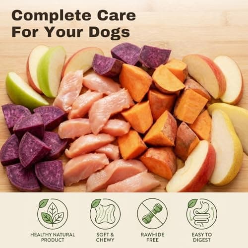 PETPHABET Chicken Wrapped Double Sweet Potato Dog Treats - Healthy Jerky Dog Chews, Rawhide Free Training Treats for Small, Medium, Large Dogs, Soft Snacks High Protein & Low Fat, Easy to Digest, 14oz view 6