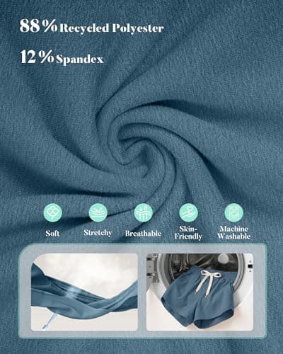 iceROSE Athletic Shorts for Women - High Waisted Black Running SweatShorts Summer Drawstring with Pockets for Workout Lounge view 4