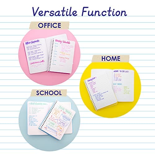 BAZIC PRODUCTS Spiral Notebook, Composition Book, 5" x 7" Poly Cover Spiral Notebook, College Ruled 100 Sheet Notebook for School, Office, & Home Use, Assorted Color, 6-Pack view 5