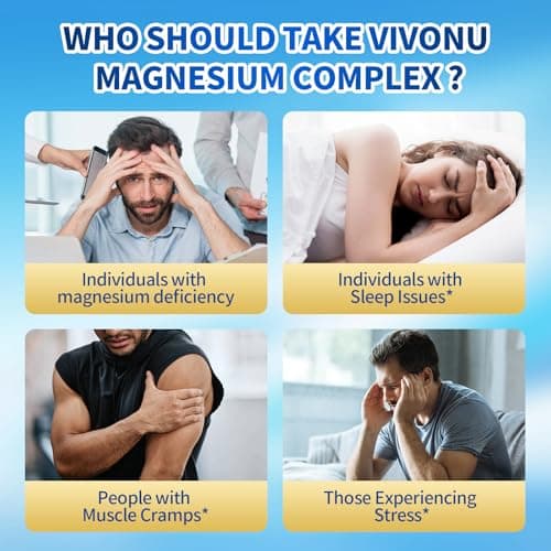 Triple Magnesium Complex for Women and Men - Magnesium Glycinate 400mg, Malate, Citrate, High Absorption Chelated Magnesium Supplement Support Sleep, Muscle, Non-GMO, Gluten Free - 240 Capsules view 5
