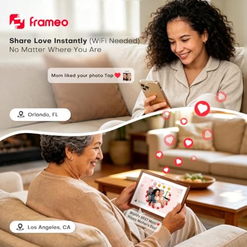 Frameo 10.1'' WiFi Digital Picture Frame, Electronic Photo Frame Slideshow view 5